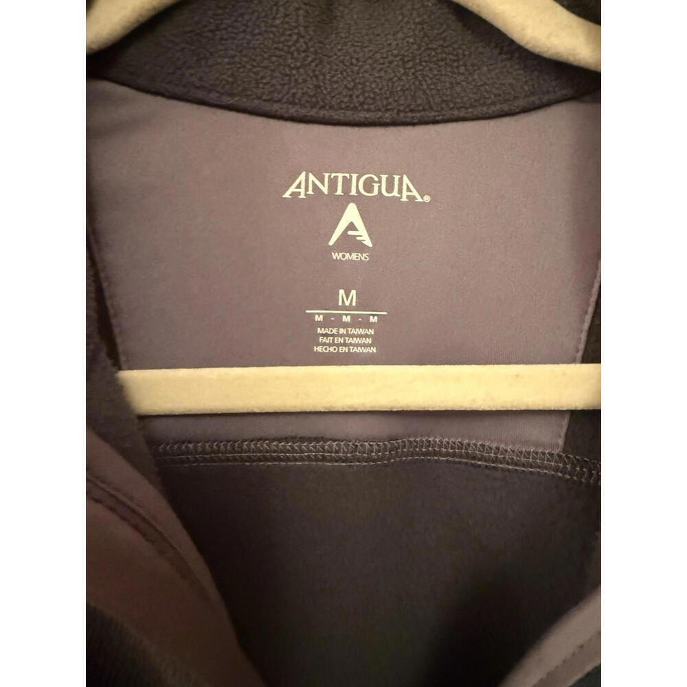 Antigua Forest Green Full Zip Fleece Jacket Sz. M - Picture 4 of 4